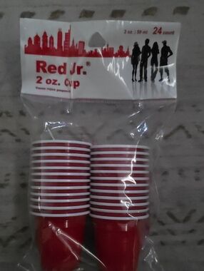 2 oz. Red Mini Party Cups - 24 Count